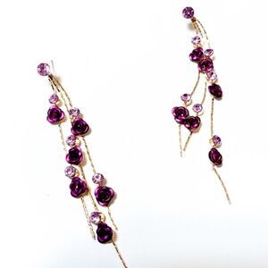 Flower drop earrings #935